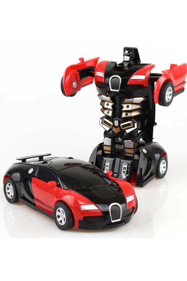 Robot Çek Bırak Araba - Kendinden Robota Dönüşebilen Araba - 1 Adet - 6
