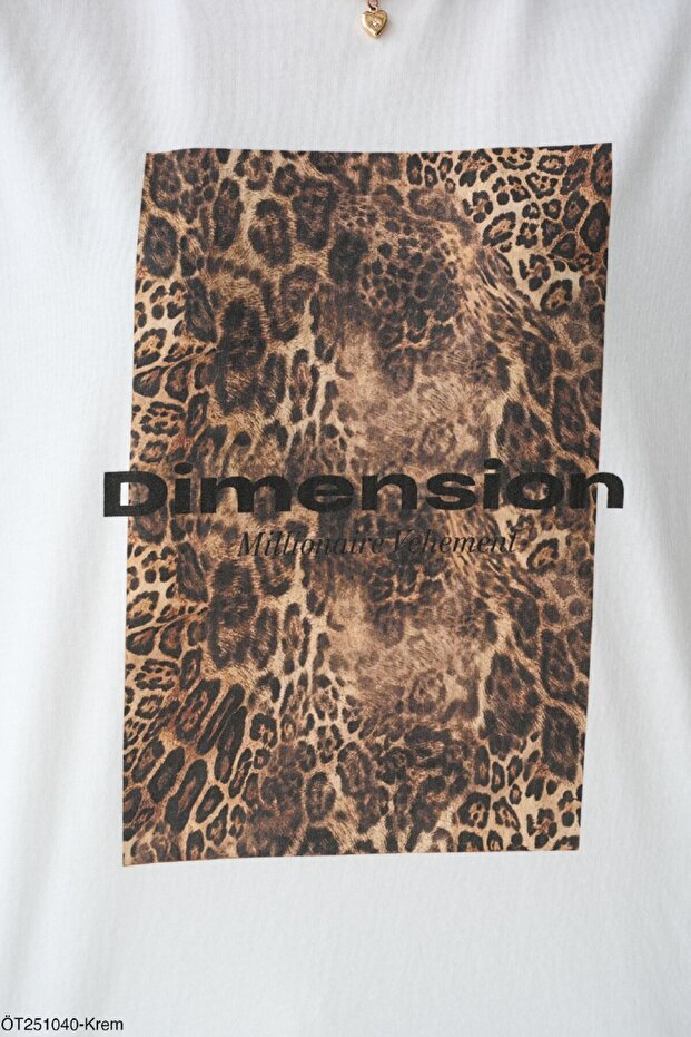 تي شيرت مطبوع بنمط الفهد - 2