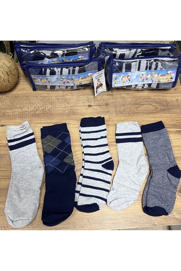 5 Pack Bag Socks for Children 10-11 5 Pack Bag Socks for Children 10-11 Years