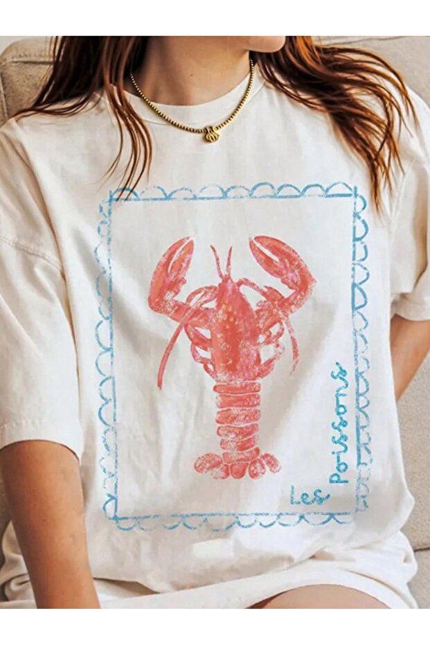 Oversize Cut Short Sleeve Printed T-Shirt