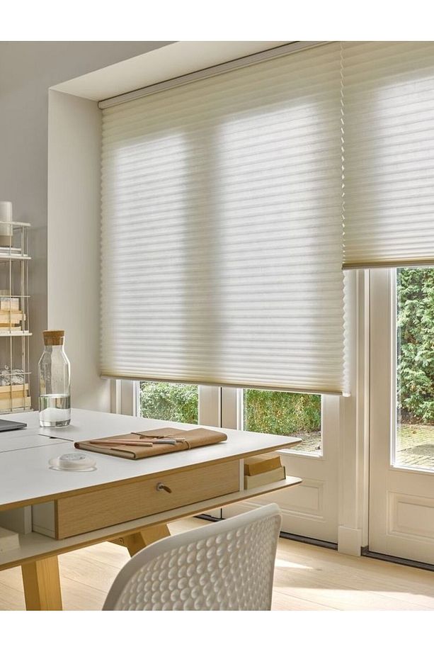 PembePanjur EKRU PLİSELİ CAM BALKON PERDESİ - 1