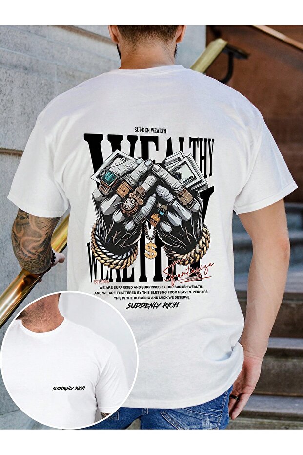 Oversize Cut Short Sleeve Printed T-Shirt