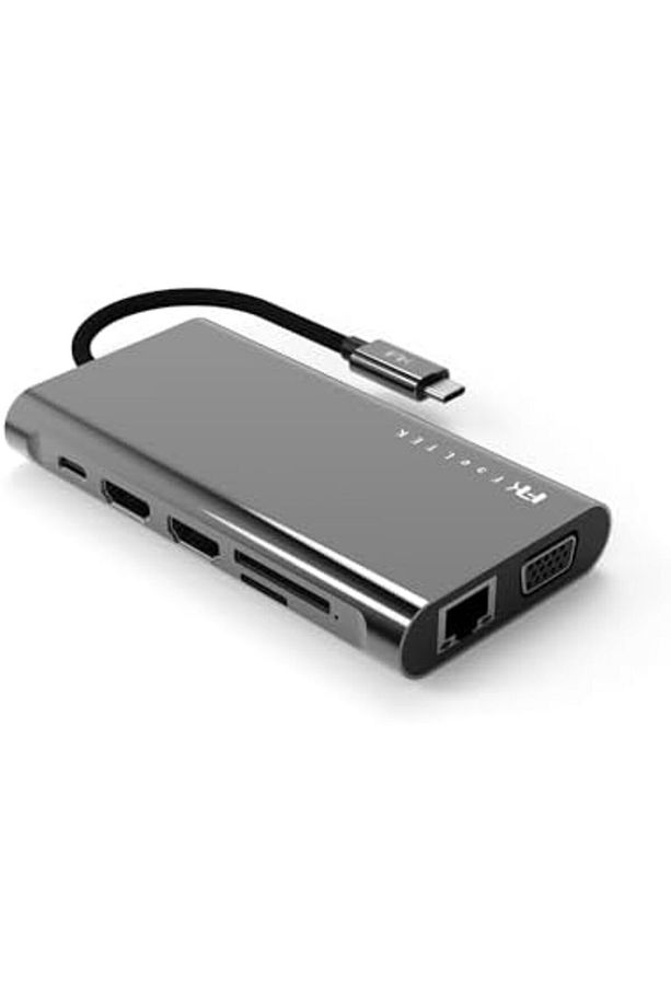 plamystical Type-C Adaptör USB Çoğaltıcı HDMI-VGA Ethernet Dönüştürücü 2XHDMI 4K Full HD - 3