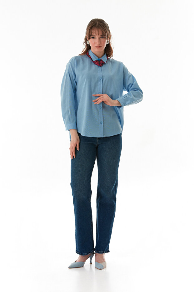 Basic Arkası Uzun Salaş Gömlek - 2