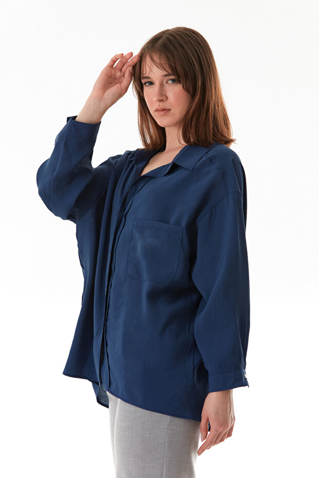 Basic Arkası Uzun Salaş Gömlek - 3