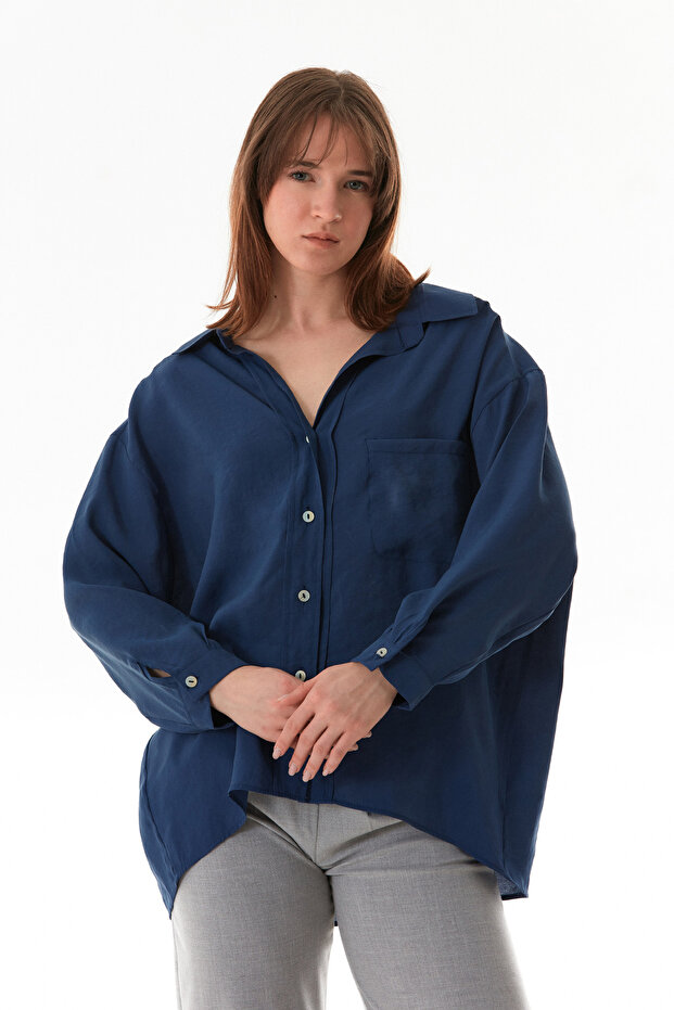 Basic Arkası Uzun Salaş Gömlek - 6