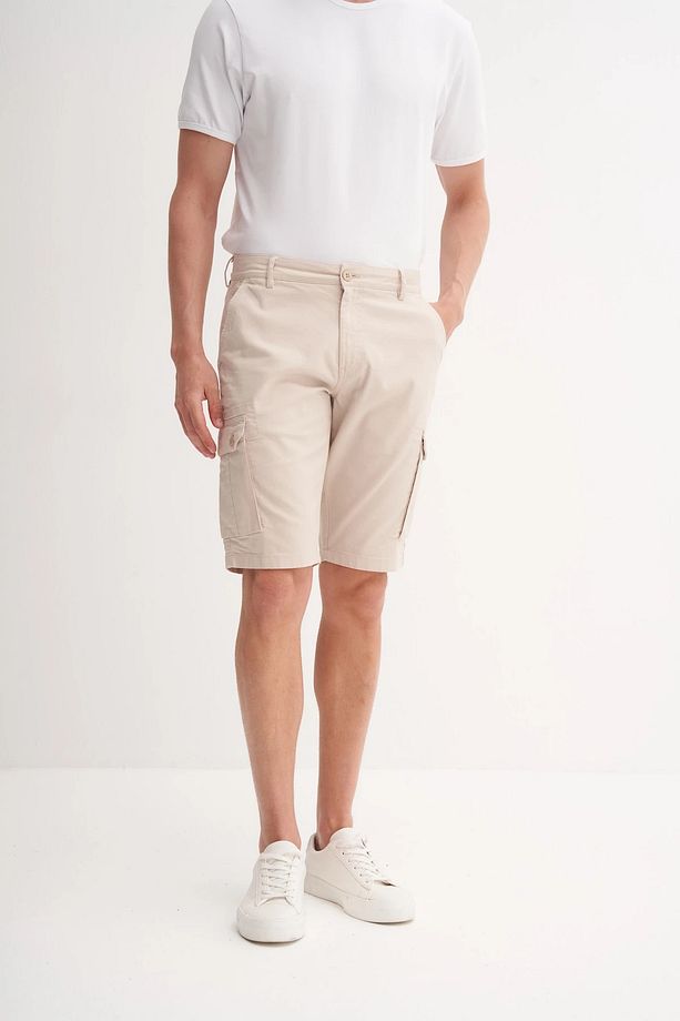 Regular Fit Kargo Bermuda Şort 6143 - 1