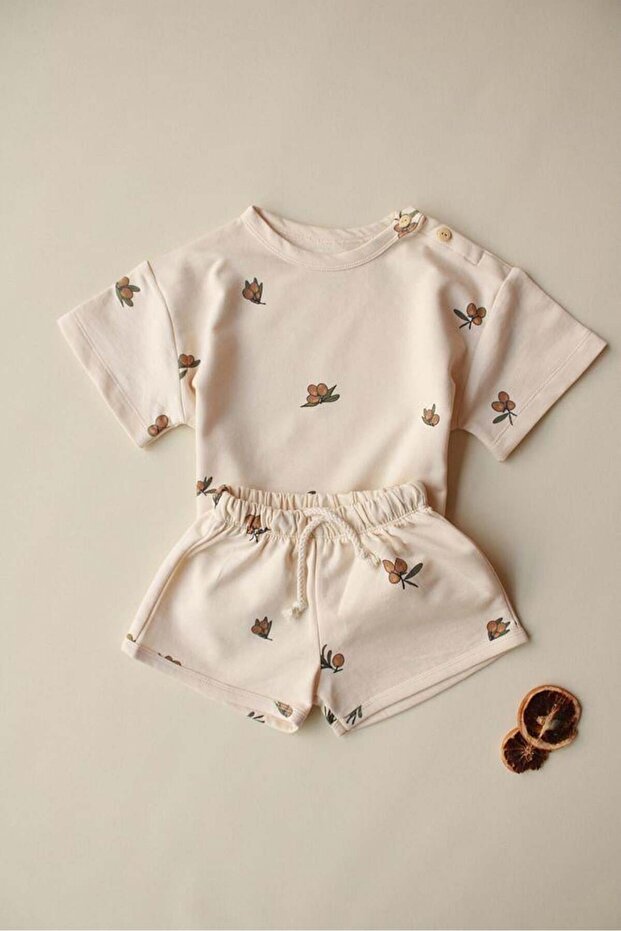 Olive Printed Shorts Set - 5