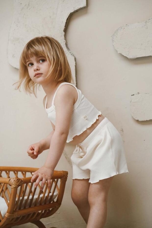 Seashell Patterned Crop Top and Shorts Set - 3