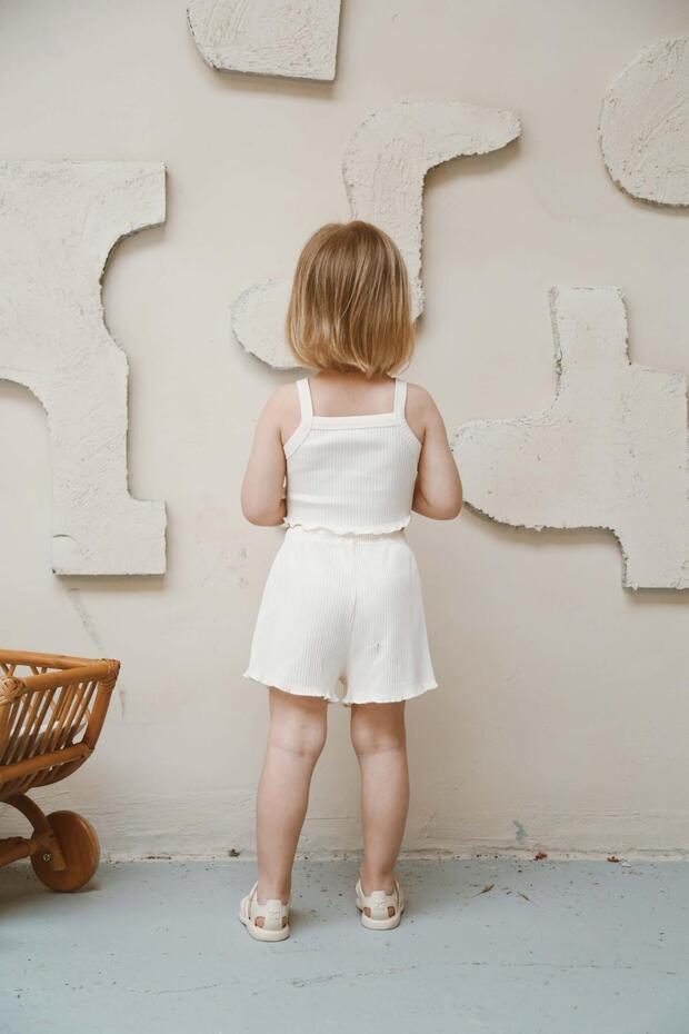 Seashell Patterned Crop Top and Shorts Set - 4