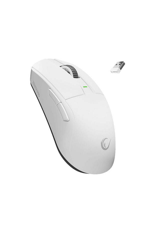 Zenith Pro 4K BT+Wired+2.4G PAW3395 Nordic 52833 MCU Gaming Oyuncu Mouse Beyaz - 1