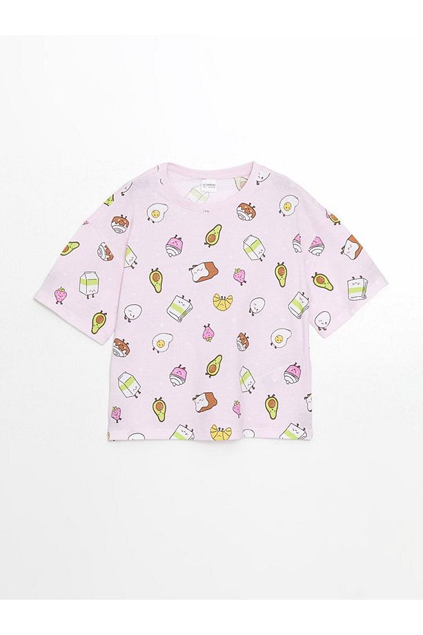 Bisiklet Yaka Kız Çocuk Pijama Takımı (S5) - 2