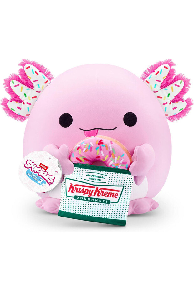 Snackles Series 2 Axolotl & Krispy Kreme 14 Inch Plush by ZURU, Ultra Soft Plush, Collectible Plu... - 1