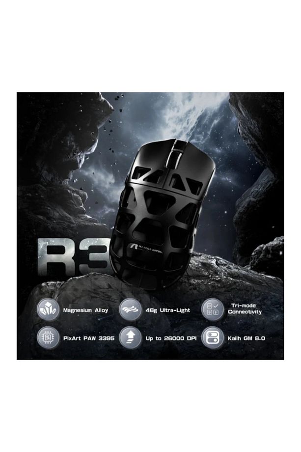 Attack Shark R3 Magnezyum Alaşımlı APP Uygulamalı 8Khz Ultra Hız Tepki 26.000DPI Gaming Oyuncu Mouse - 3
