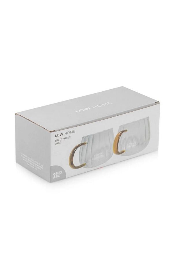 LCW HOME Renksiz Cam Kupa Seti 2'li 200 ml - 4