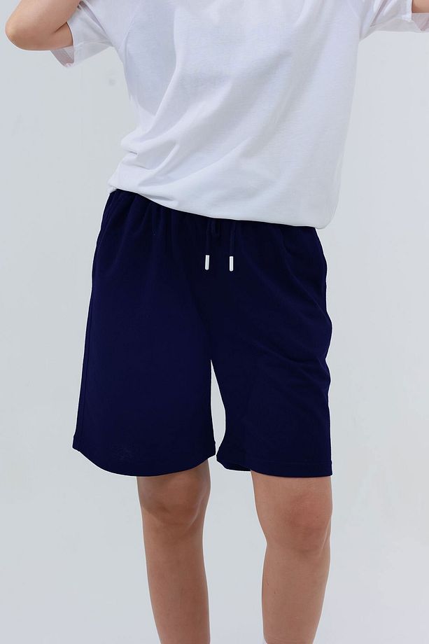 Kadın Oversize Kalıp Şort Bermuda Rahat Kalıp - 3