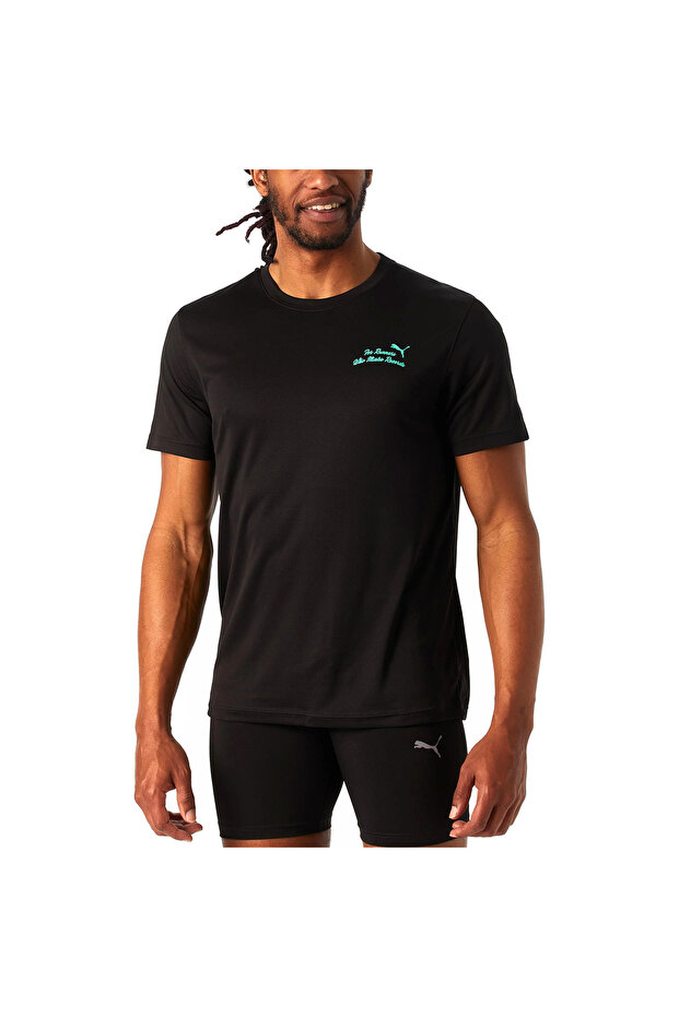 Graphics Erkek Siyah Koşu T-Shirt 52656401 - 1