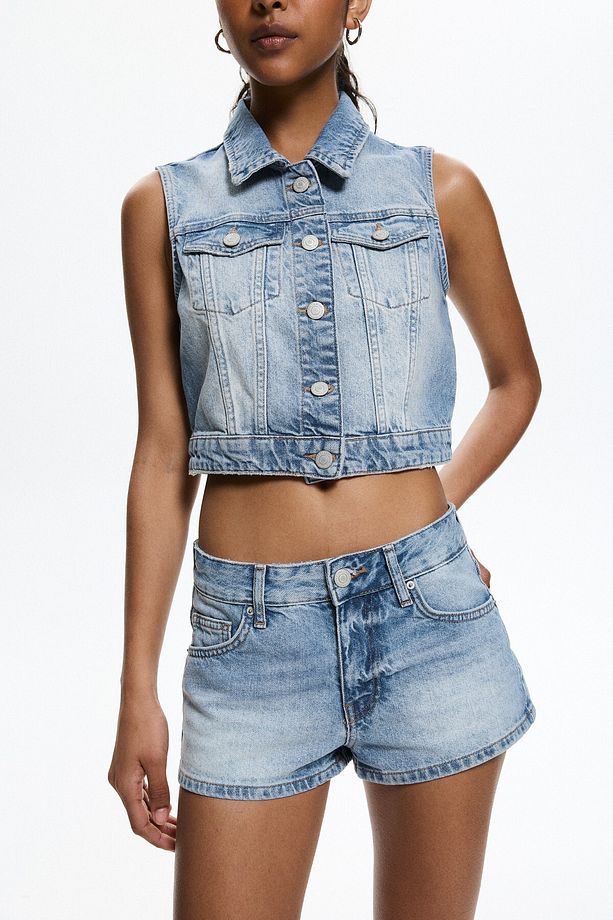 Denim şort - 4