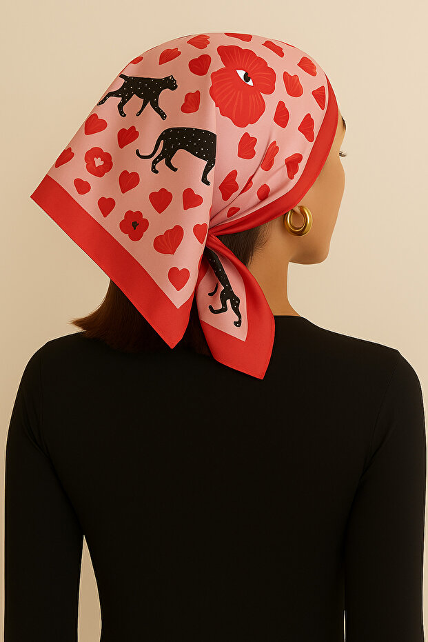 وشاح من الساتان المنقوش - 6