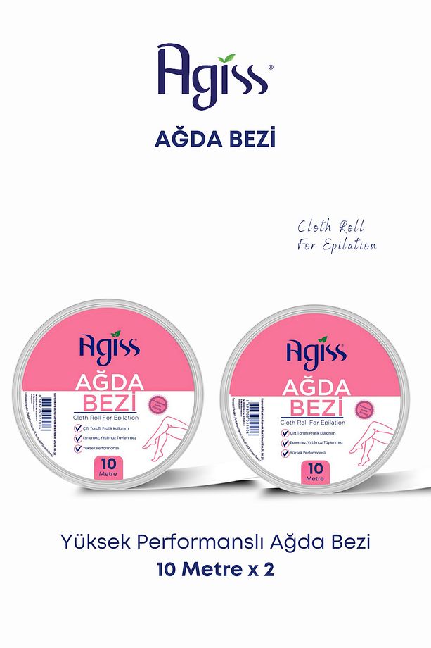 3 Adet Kartuş Roll-on Ağda 2 Adet 10 Metre Ağda Bezi Hassas Ciltler için Ağda Seti - 3