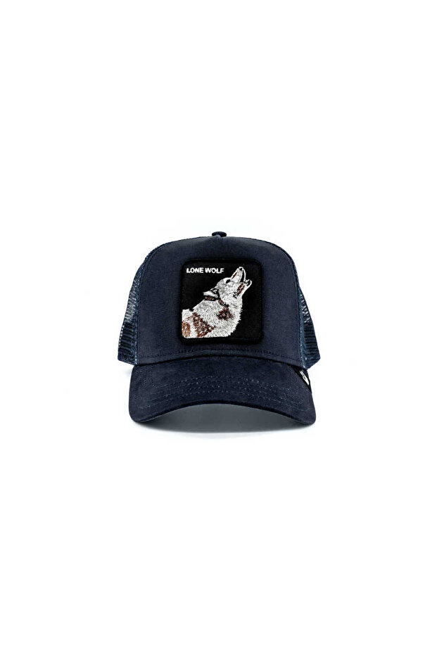 Wolf (Wolf Figured) Navy Blue Hat