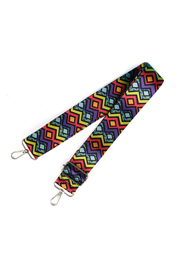 Fabric Bag Handle Adjustable Polyester Bright Patterned Cross Strap Model - 1