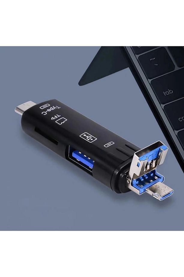 3138 Type-c Usb Otg Tf Sd Micro Kart Okuyucu Card Çevirici Dönüştürücü Adaptör - 3