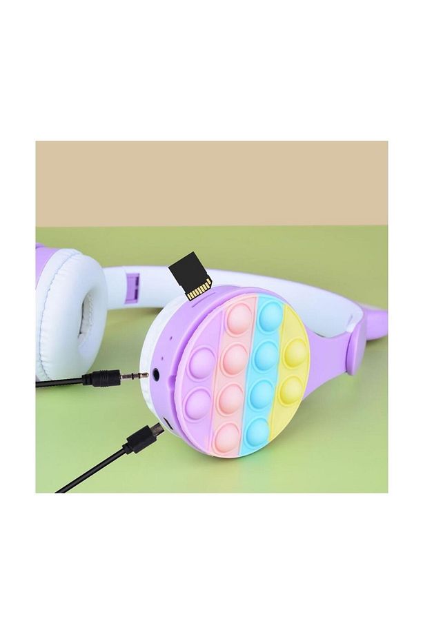 B30 Rgb Pop It Bluetooth Kulaklık Mor - 3