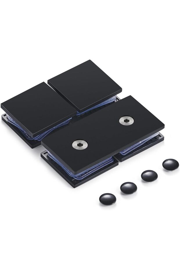 Ranbo 304 Stainless Steel 180 Degree Square Frameless Glass Clamp Connector/Shower Door Fixed Panel/