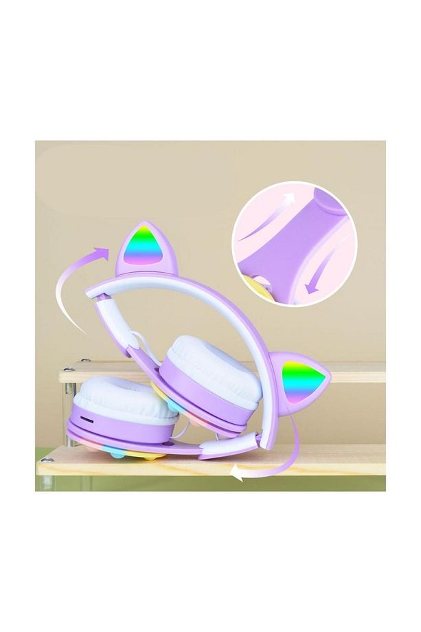 B30 Rgb Pop It Bluetooth Kulaklık Mor - 4