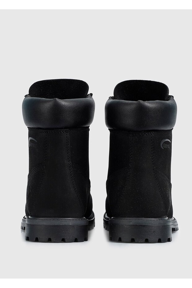 Siyah Deri Kadın Asker Botu - 4