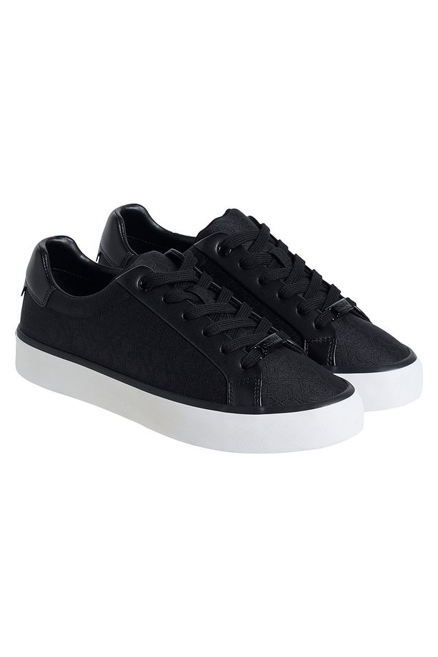 Kadın Platform Taban Bağcıklı Model CK İşlemeli Siyah Sneaker HW0HW02412-BEH - 2