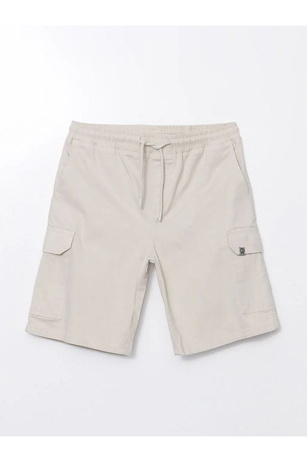 XSIDE Standart Kalıp Gabardin Erkek Kargo Şort - 5