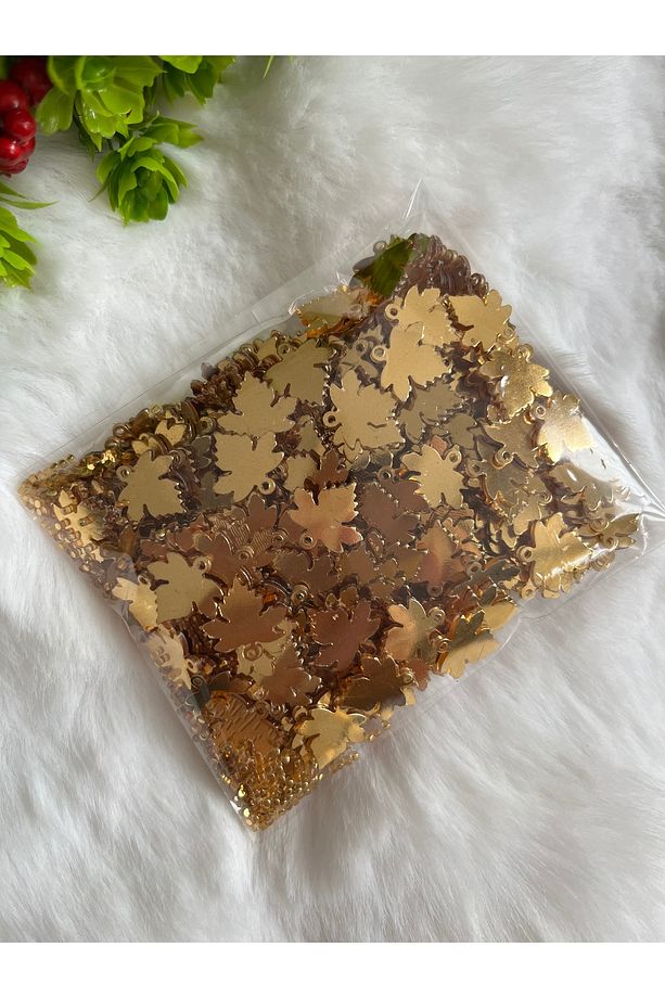 50gr Asma Yaprağı Yazma Oya Pulu Gold - 2