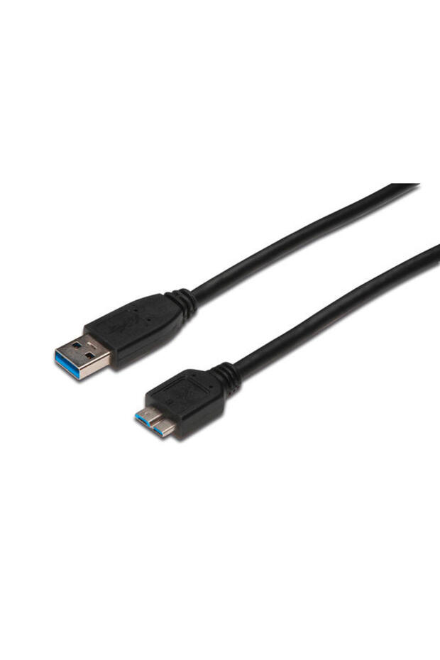كابل توصيل USB 3.0، USB A ذكر إلى USB micro B ذكر، 1 متر، AWG 28، متوافق مع USB 3.0، UL، siy