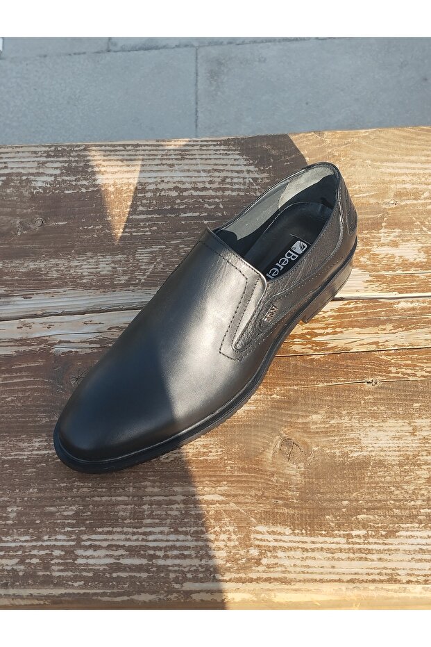 Summer Men's Shoes Genuine Inner Outer Leather Faylon Sole Laceless Light Sole