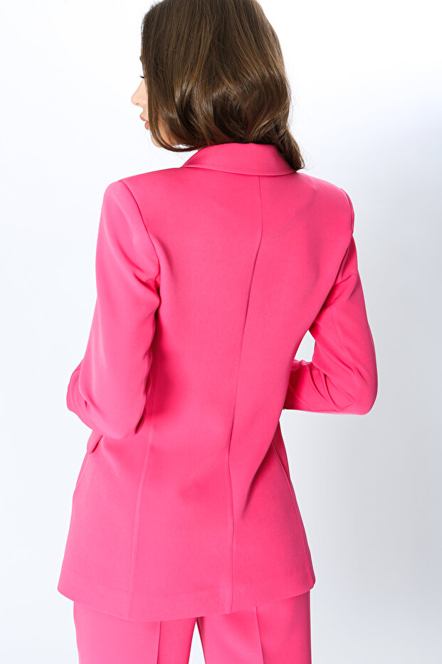 İki Düğmeli Basic Blazer Ceket - 3