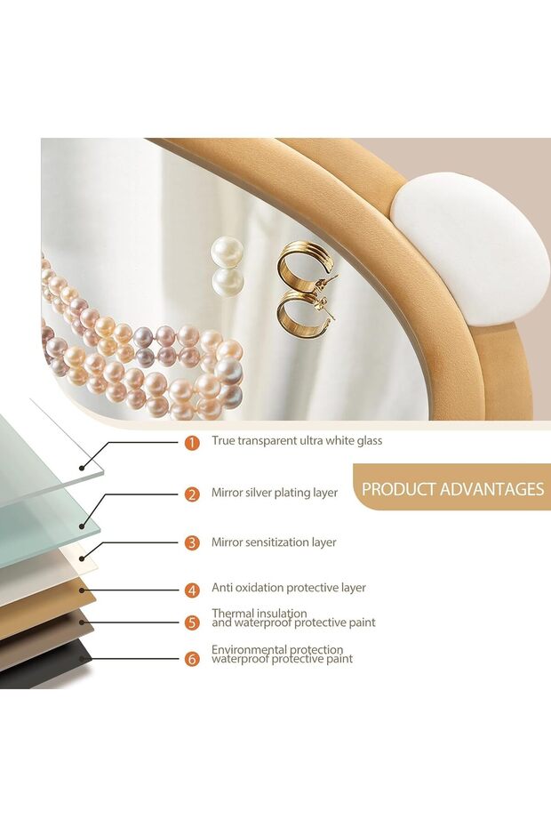 En Zone Store Floor Mirrors with a modern cartoon design that adds an aesthetic touch and a touch of warmth in the shape of a bear, 160 length x 60 width cm - 6