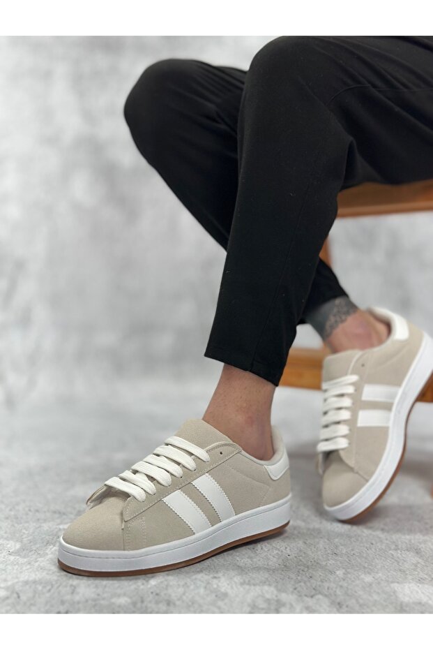 Lace-Up Men's Casual Shoes Stone Gray
