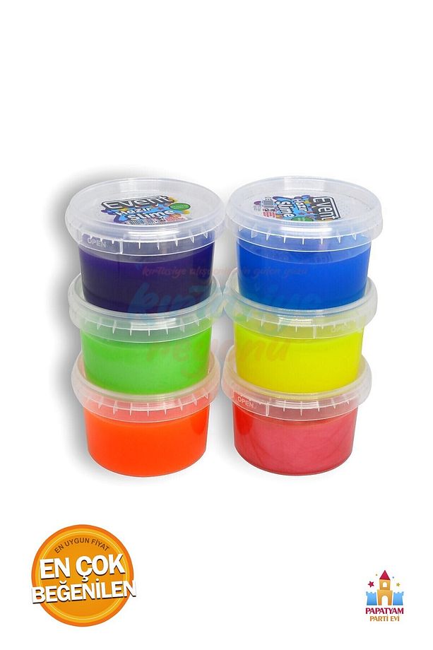Ele Yapışmaz Neon Slime Seti 1080 gr - 6 Renkli Slaym Keyfi - 2