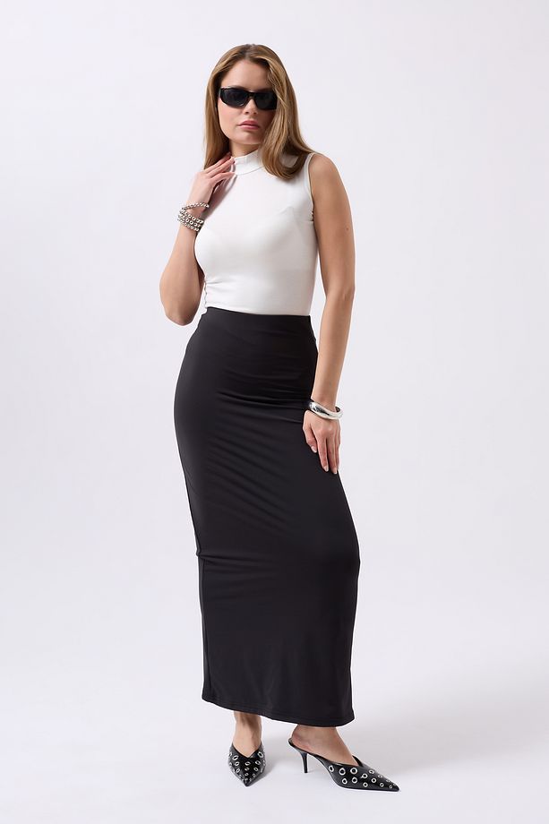 Liora Siyah Maxi Basic Etek - 2