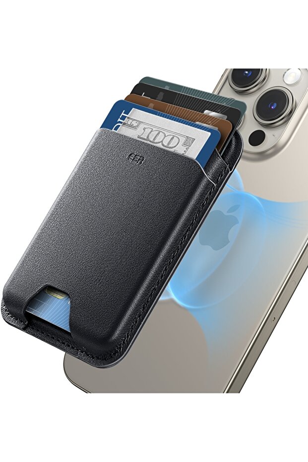 iPhone Cüzdan Halolock Magsafe Boost Wallet Cüzdan - Siyah - 1