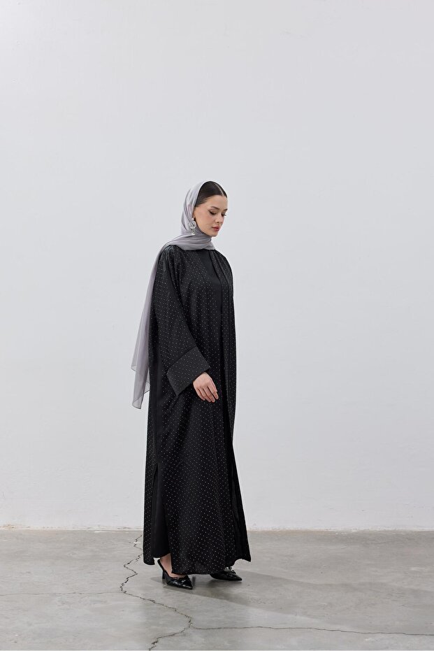Taş Detaylı Abaya - 6