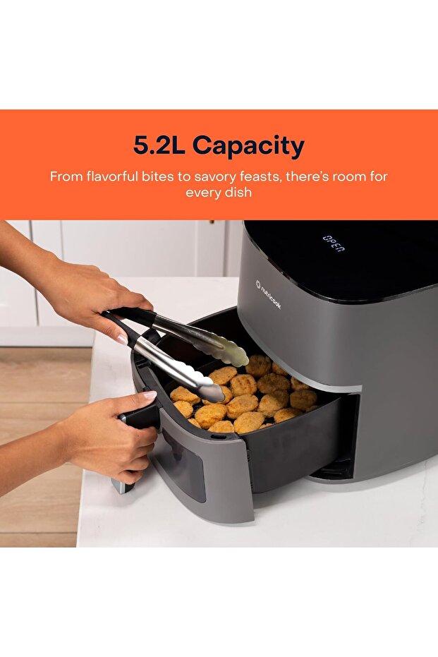 Nutricook Air Fryer Essentials Vision by Caliber Brands, with Clear Window and Internal Light, ProCy - 7