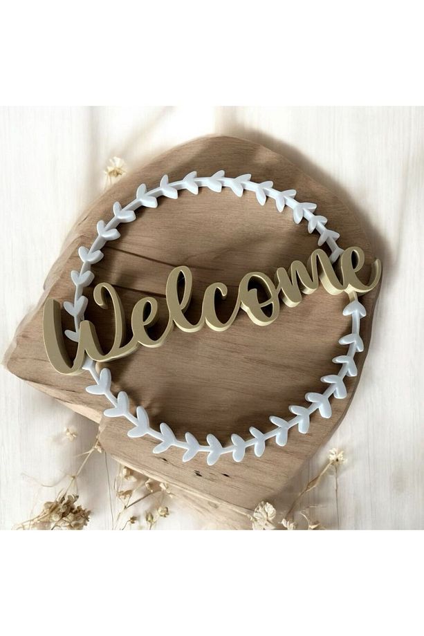 Welcome Yazılı Kapı Duvar Süsü Kapı Süsü Dekoratif Kapı Süsü - 1