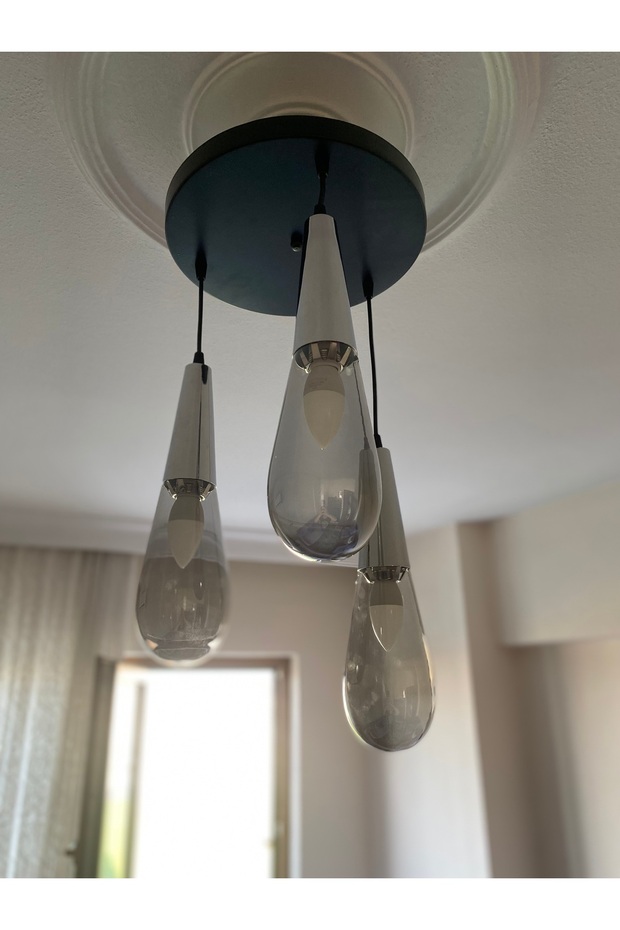 FÜME CAMLI AMPÜLLÜ AVİZE - 4