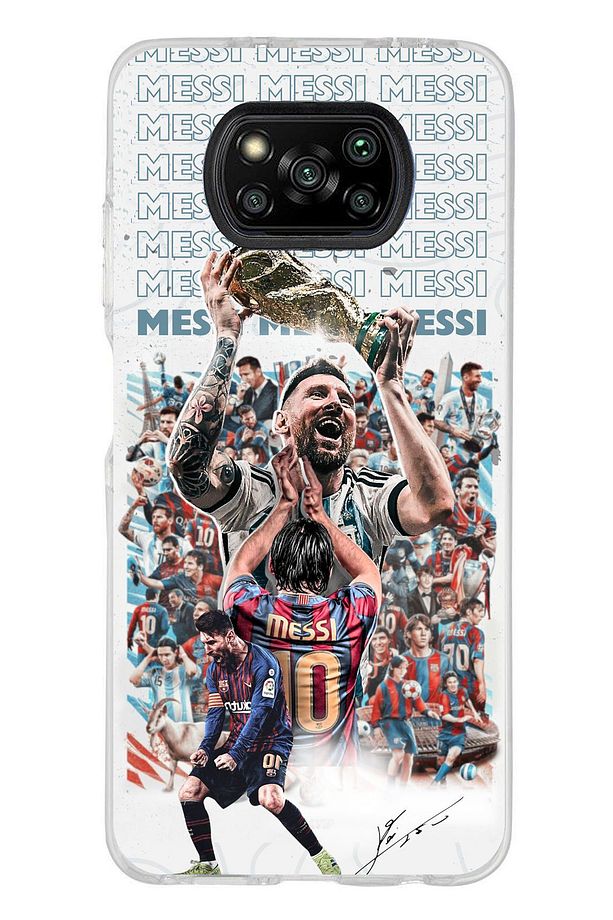 Poco X3 / NFC / PRO Uyumlu Messi Dünya Kupası Şeffaf Silikon Kılıf - 1