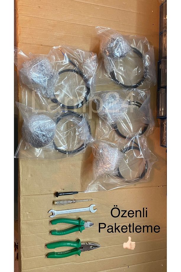 Dali Serisi 5’li Füme Glop Camlı Modern Avize - Yuvarlak Tepsili - 6