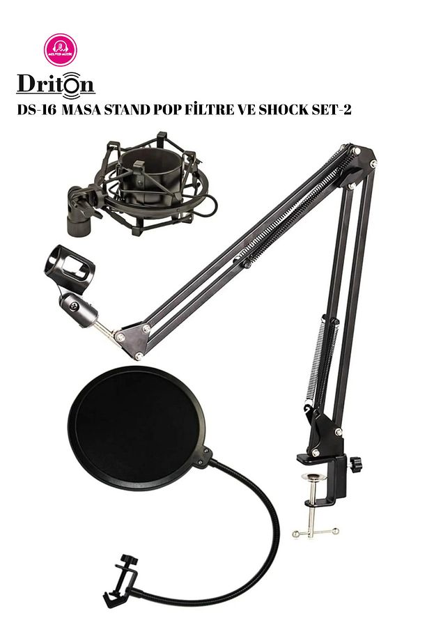 DS-16 MASA STANDI POP FİLTRE VE SHOCK MOUNT SET - 2