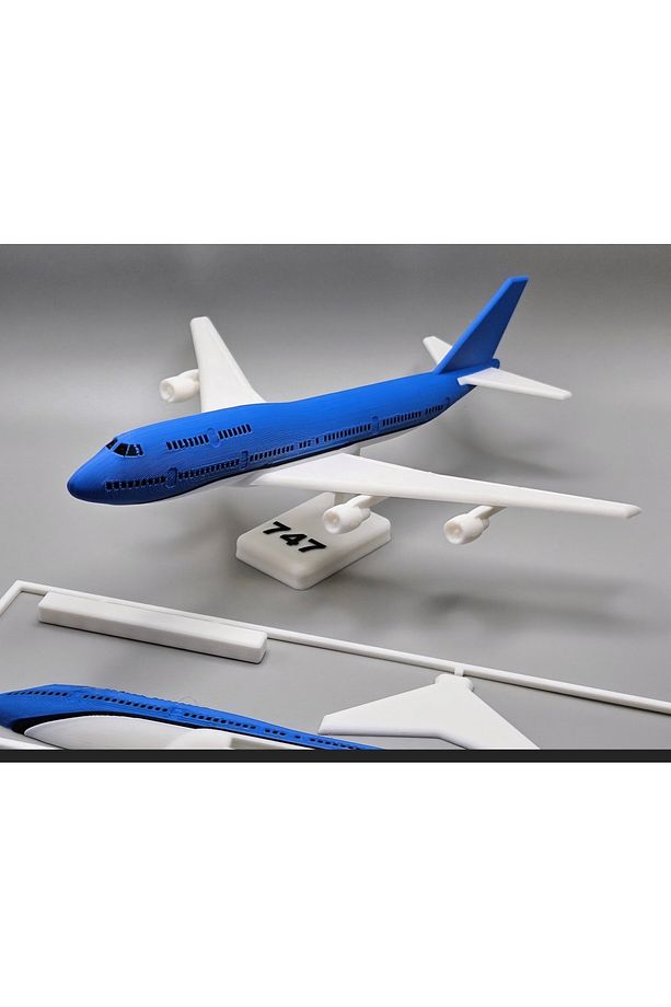 Boeing 747 Maket Uçak – 3D Baskı Koleksiyon Modeli - 1
